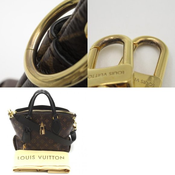 Flower Zipped PM Monogram canvas Black Shoulder Bag - Picture 9 of 9